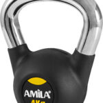 AMILA Kettlebell Rubber Cover Cr Handle 4Kg