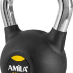 AMILA Kettlebell Rubber Cover Cr Handle 16Kg