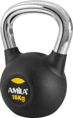 AMILA Kettlebell Rubber Cover Cr Handle 16Kg