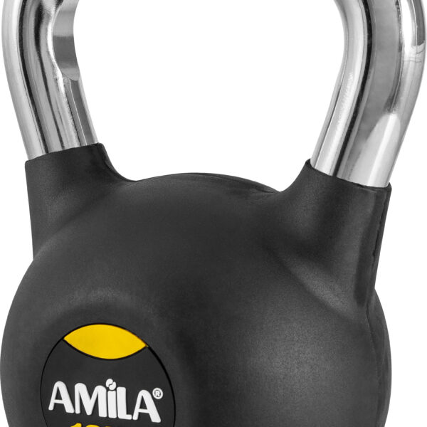 AMILA Kettlebell Rubber Cover Cr Handle 16Kg