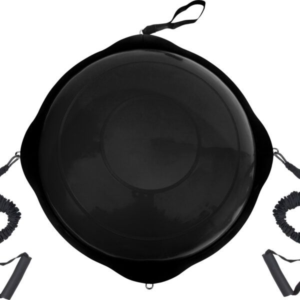 AMILA Balance Ball με Ξύλινη Βάση Mat Black 63cm