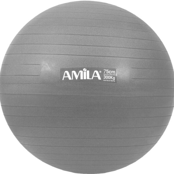 Μπάλα γυμναστικής AMILA GYMBALL 75cm Γκρι