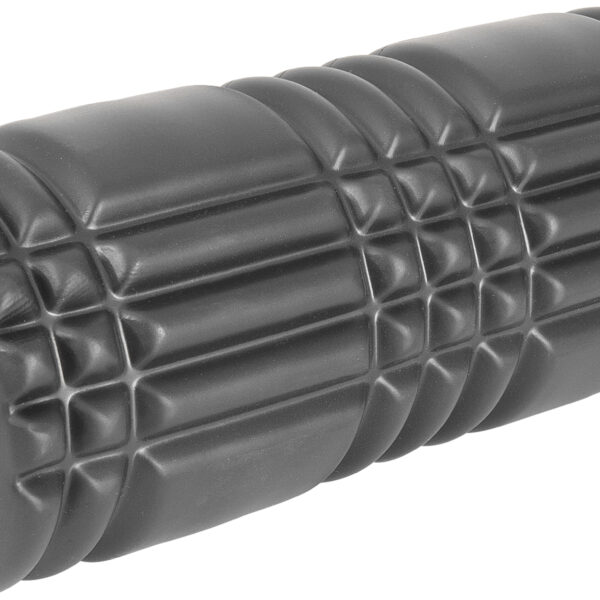 AMILA Foam Roller Plexus Φ14x33cm Μαύρο/Λάιμ