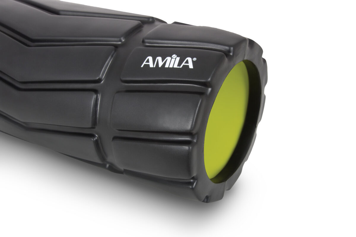 AMILA Foam Roller Arrow Φ14x33cm Μαύρο/Λάιμ - Image 2