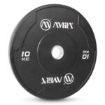 Δίσκος AMILA Black W Bumper Slim 50mm 10Kg - Image 2