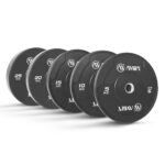 Δίσκος AMILA Black W Bumper Slim 50mm 20Kg - Image 3