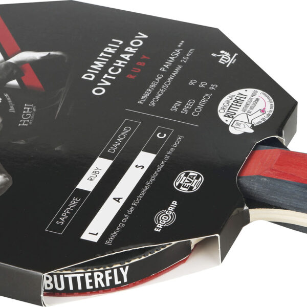 Ρακέτα Ping Pong Butterfly Dimitrij Ovtcharov Ruby